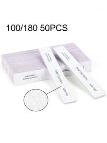 Bộ 25/50 dũa móng tay hình chữ nhật, độ nhám 80/100/180, giấy nhám chuyên nghiệp, dụng cụ loại bỏ lớp biểu bì, dụng cụ làm móng, phụ kiện làm móng. - Xám - Xem 9