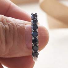 1 chiếc nhẫn bạc S925 đính đá Moissanite 0.7ct, trang sức phù hợp cho nữ giới đeo hàng ngày, cưới và đính hôn. - Một viên đá quý 0,7 carat. - Xem 10