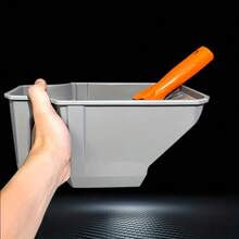 1pc Large Capacity Handheld Paint Cup With Roller Frame, Easy To Use With Brush And Roller, Grey - Gray - View 3