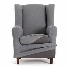 Kiva Universal And Versatile Wingback Chair Cover, Various Colors Available – Easy-To-Fit Protective Chair Cover For Backrest, Seat And Arms - 格雷特洛伊 - 查看 9