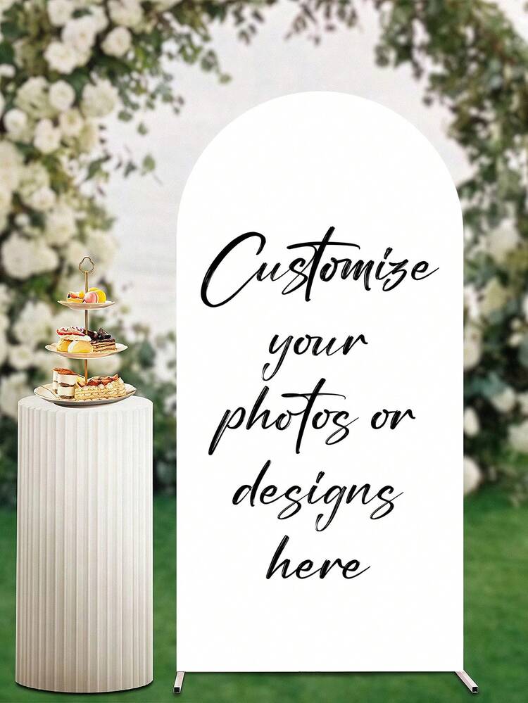 Individuelle Foto-Elastic-Bogen-Abdeckung - professionelle, individuell bedruckte Bogen-Hintergrundlösung, geeignet für Hochzeiten, Geburtstage, Jahrestage, Sonderveranstaltungen und Themenfeiern. In verschiedenen Größen erhältlich, ohne Strombedarf für den Aufbau, ideal für Veranstaltungshintergründe, personalisierte Partydekorationen und Hochzeitsdekoration. - Mehrfarbig 06 - Übersicht 1
