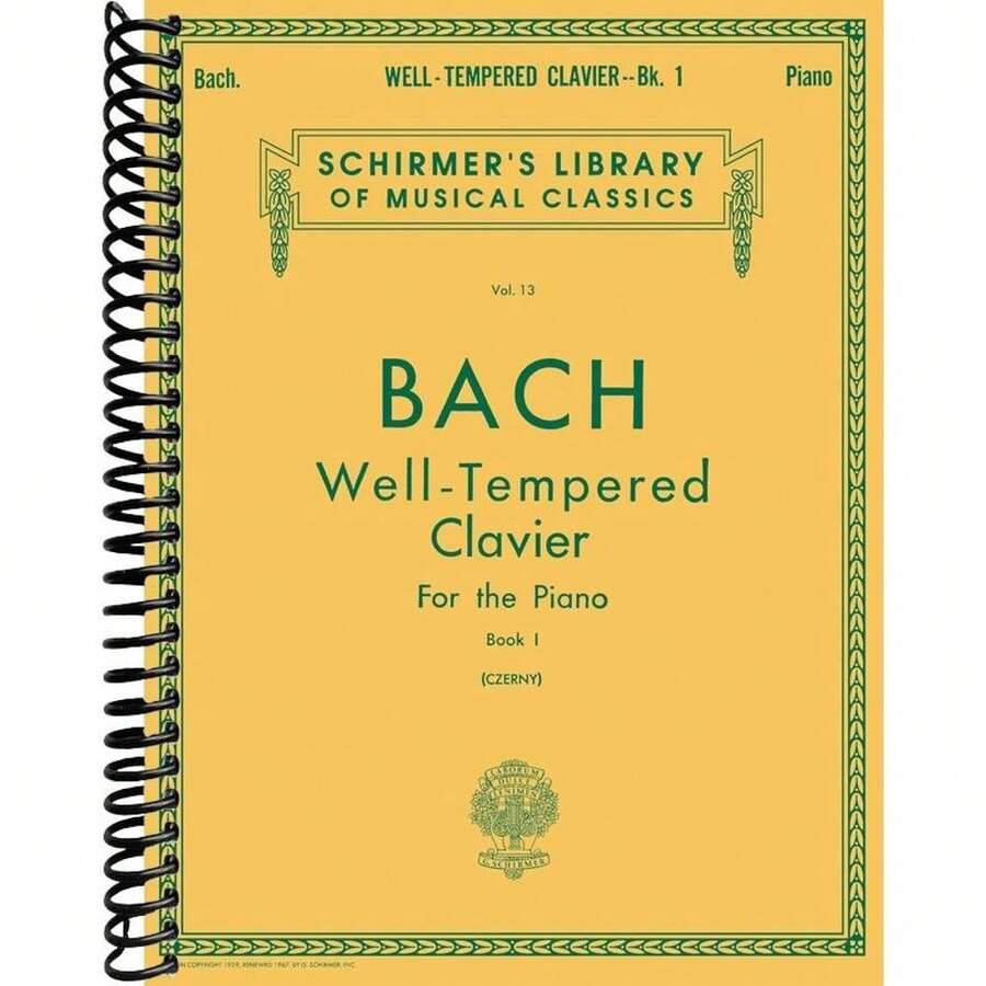 Bach – Well-Tempered Clavier Book 1 | Piano Sheet Music | Schirmer Classics Vol. 13 | Preludes And Fugues BWV 846-869 | Advanced Piano Songbook And Teacher Resource - Single Book - View 1