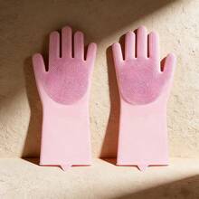 Găng tay tắm thú cưng cao cấp, phụ kiện tắm chó, bàn chải chà, găng tay tắm bằng nhựa, găng tay silicon chống trầy xước. - Nhiều màu - Xem 10