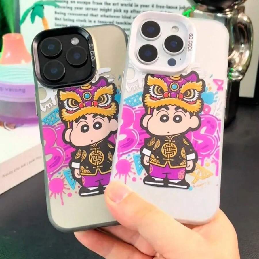 Funda para teléfono Lion Dance para Phone17air,16,15,14,13,12,11, Funda láser linda de Shin-chan - 2 - Ver 1
