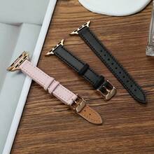 Dây đeo đồng hồ nữ bằng da PU mềm mại, thời trang dành cho Apple Watch 1-11 Ultra SE, kiểu dáng thanh lịch và mỏng nhẹ, kích thước 38, 40, 41, 42, 44, 45, 46, 49mm. - Không khuôn - Xem 3