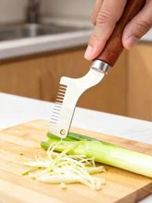 Hachoir à poignée pour couper les oignons verts, un outil pour hacher uniformément les herbes et l'ail, parfait pour la préparation des repas à la maison et au restaurant - Multicolore - Voir 3