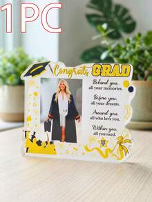 1/3/5 piezas Placa de premio de acrílico personalizada para graduación, Marco de foto de felicitación de graduación personalizado, Regalo de graduación personalizado, Decoración de escritorio de graduación, Decoración de fiesta de graduación Foto Prop - Multicolor - Ver 16