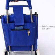 Carrito de Súper Plegable con Ruedas Reforzadas – Práctico y Resistente - A - Ver 3