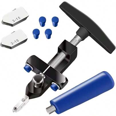 15,5 cm 2-in-1 manueller Fliesenschneider mit Spiegelinstallation, präzises Fliesenschneiden, robustes Design, einfache Freigabe, geeignet für Küche, Renovierungsstellen