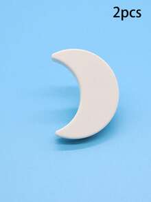 2pcs Baby Wardrobe Cabinet Door Cartoon Single Hole Pull Handle, White Cloud Shape Drawer Small Knob, Random Color - Multicolor - View 9