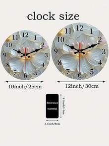 Elegant Wooden Wall Clock - Silent Operation, Modern Quartz Movement, Round Plastic Frame | Ideal For Living Room, Bedroom, Office Decor | Perfect Gift - Multicolor - View 6