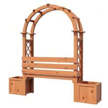 Flowerpots, Planters With Trellises For Climbing Plants, Spacious Flowerpots, Planters, Planters With Trellises And Seating For Garden, Patio And Terrace. - 自然色 - 查看 11