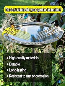 2pcs Floating Bee Ladder, Honeycomb Shaped Floating Bee Island For Drinking, Butterfly & Bee Drinking Ladder Bee Watering Station, Bee Bathing And Feeding Equipment - Multicolor - View 3