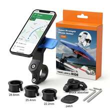 Motorcycle Phone Holder, Anti-Vibration Handlebar Mount, 360° Rotation, Suitable For Motorcycles And Bicycles, Smartphone Anti-Vibration Cradle - Multicolor - View 2