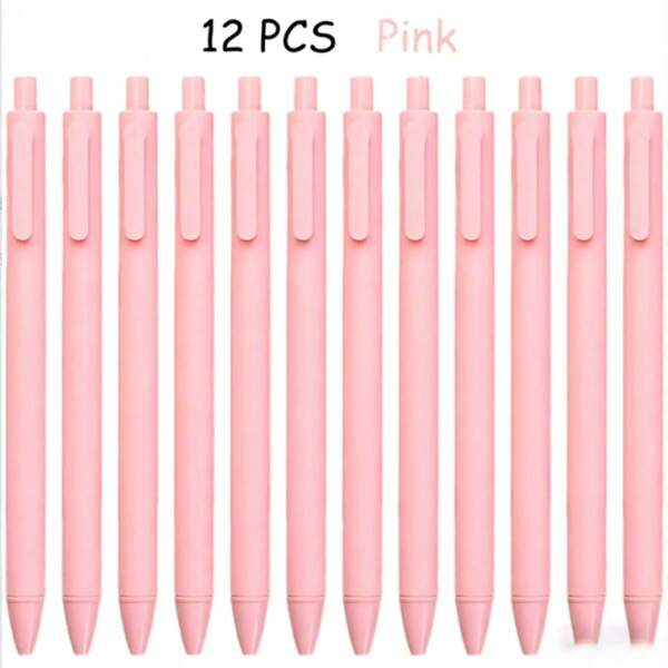 12/6pcs Black Smooth Writing Pens, Suitable For Students, Office, Delivery Signing