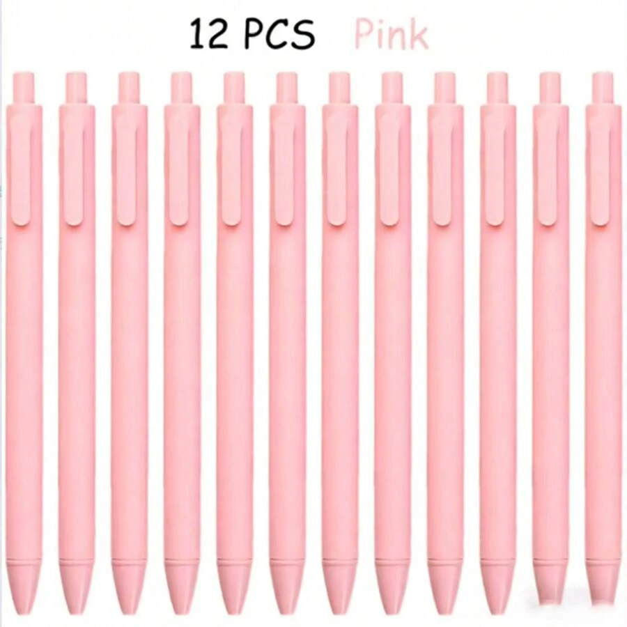 12支/6支装黑色顺滑书写笔，适用于学生、办公室、快递签收 - A - 查看 1