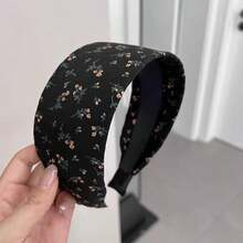 1pc Retro Floral Fabric Headband, Korean Sweet Elegant Pastoral Fresh Daily Versatile Soft Hair Accessory Hair Band Hair Hoop,Festival,Party - Multicolor - View 6