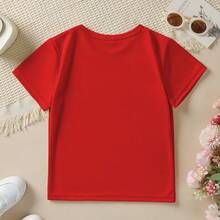 Girls' T-Shirt, 100% Cotton, With A Cute, Sparkly Bear Print - Adorable Little Top For Girls. - Đỏ - Xem 2