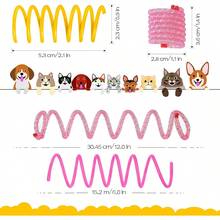 30pcs Cat Spring Spiral Toys, Interactive Cat Toys, Pet Plastic Coil Springs, Suitable For Cat Bouncing Games And Training, 2 Styles Available - Multicolor - View 2