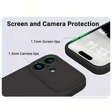 Apple 17/17 Pro/17 ProMax/17E/Air/16/16E/16 Pro/16 ProMax/16 Plus/15/15 Pro/15 ProMax/15Plus/14/14 Pro/14 ProMax/14 Plus/13/13 Pro/13 ProMax/13 Mini/12/12 Pro/12 ProMax/11/Matte Phone Case Black Minimalist Anti-Drop Anti-Fingerprint Precise Cutouts No Screen Protector Interference - Black - View 4