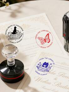 Stempel Kustom, Stempel Nama Perpustakaan yang Dipersonalisasi, Stempel Otomatis dengan Desain Ikon Hewan dan Bunga untuk Buku, Jurnal, dan Kartu, Dua Gaya Stempel, Stempel yang Dipersonalisasi, Label Ex Libris dengan Teks yang Disesuaikan, Hari Guru, Hadiah Unik yang Dapat Disesuaikan untuk Hari Ibu, Ulang Tahun, Pembaca, dan Penulis - Gaya A - View 6