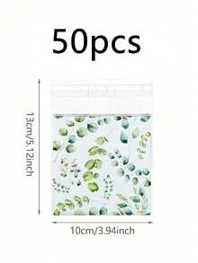 50个绿色树叶礼品袋 - 饰有绿色桉树叶图案。非常适合用作礼品袋、饼干袋或糖果包装袋。完美适用于春季、母亲节、婚礼、毕业派对、生日派对、主题活动、周年纪念日和单身派对。 - 均碼 - 查看 8