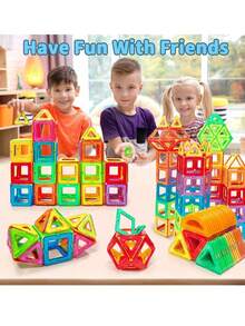 DIY Magnetic Building Blocks, Magnetic Toy Set, STEM Construction Toy Set, Educational Magnetic Toy, DIY Creative Learning Puzzle Toy, Multiple Colors Available, Suitable As Birthday Gift - Multicolor - View 2