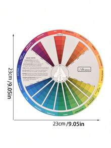 1pc International Standard Gradient Color Wheel, Tattoo Color Chart, Creative Color Palette And Mixing Table-An Art Teaching Tool With A Color Theory Guide, Suitable For Painting, Makeup Palettes, Classroom And Studio Reference Images - Multicolor - View 7