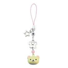 Accesorio de teléfono con colgante de oso de campana pequeño hecho a mano, llavero con cuentas con estilo Rilakkuma de fresa, accesorios para bolso de estilo Y2K y hadas para niñas - K1033-1 - Ver 10