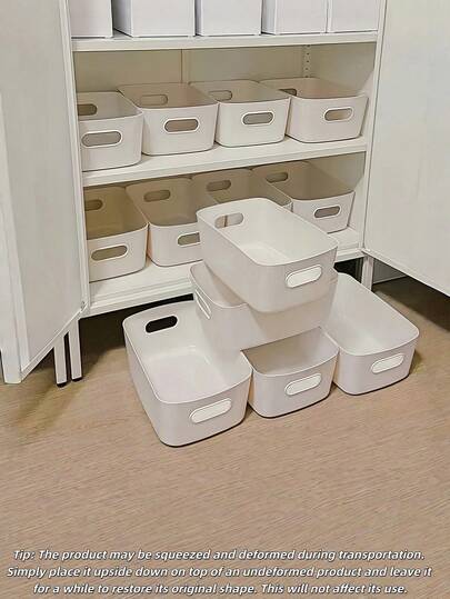 1/2/3/6pcs Set Nordic Minimalist Stackable Storage Boxes, Matte Finish Modular Design, Suitable For Vanity And Office Desk, Keep Tidy, Mother/Father''s Day Kitchen Organizer