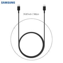 Samsung 双USB-C 5A快充EP-DX510版2.4米PD快充线，适用于Type-C设备、智能手机、平板电脑和笔记本电脑 - 黑色 - 查看 3