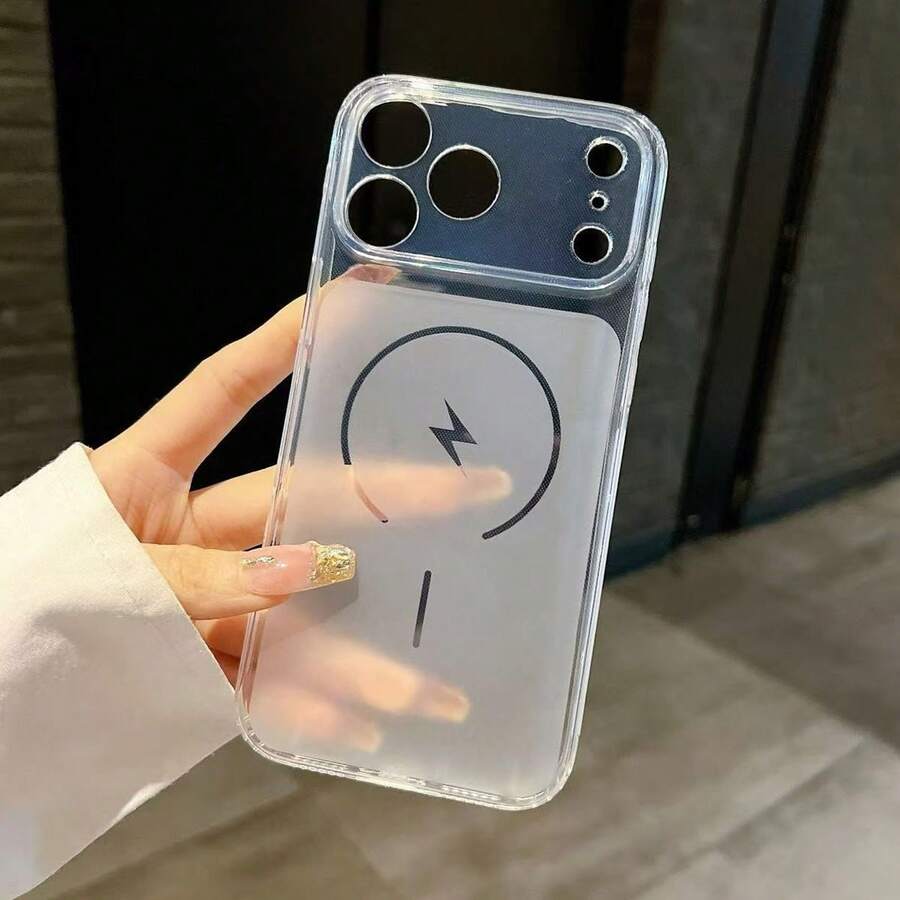 Ốp lưng điện thoại siêu mỏng, mềm mại với 17 cửa sổ hiển thị, tương thích với Apple 17 Pro Max, 16 Pro Max, 15 Pro Max, 14 Pro Max, 13 Pro, bề mặt mờ, đục lỗ, vỏ bảo vệ bằng silicon, thiết kế dành cho cặp đôi. - Trong sáng - Xem 1