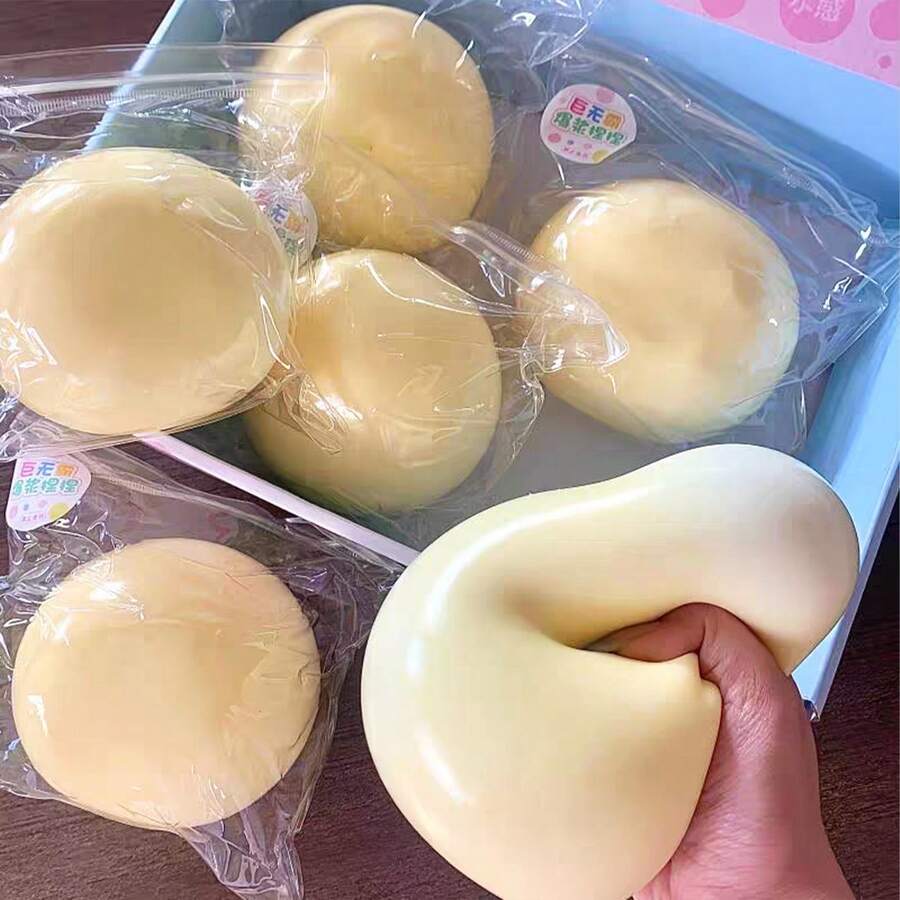 1个10厘米超大流体芝士球,减压巨型流体球,大号慢回弹挤压玩具,超大流体减压玩具,泥巴触感麻糬挤压玩具,惊喜礼物,生日礼物,圣诞礼物,完美礼物,礼品玩具,儿童减压玩具,成人减压玩具,儿童节礼物,母亲节礼物,宰牲节礼物,圣诞节礼物,万圣节礼物,感恩节礼物,返校季礼物,毕业季礼物,纪念品,派对礼物,软萌玩具 - 彩色 - 查看 1