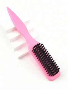 Pointed Sideburn Brush, Vintage Hair Pomade Brush Suitable For Men, Beard Brush, Smooth Back-Combing For Creating Sleek Ponytail, Bun And Baby Hairstyles - Edge Control - Brush With Wide Tail Comb,Travel,Party - Multicolor - View 10