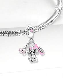 1pc VIP Dog Pendant Decoration, Suitable For Women Bracelet DIY Jewelry Making And Daily Matching, Jewelry Accessory For Girls - Style 4 - View 3