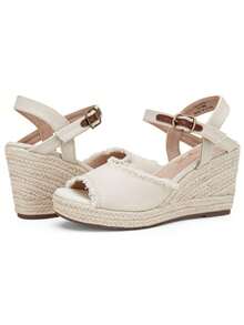 Plataformas y sandalias de cuña para mujer - Beis - Ver 6