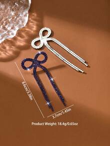 1. Fashionable Sparkling Crystal Earrings With Su Style Butterfly Design For Brides And Ladies. Elegant Jewelry Earrings Suitable For High-End Dinners, Evening Dresses, And Weddings. - Earrings - View 11