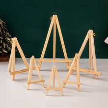 1 pièce Chevalet de table économique et simple en bois clair, en pin pliable et stable pour le croquis d'étudiants, la peinture à l'huile, la photographie, le mini trépied, le croquis artistique. Pratique pour les festivals et usage universel - chevalet de bureau - Voir 4