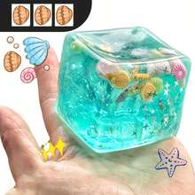 1 Peça Decoração de Mesa 3D Toque Macio de Desenho Animado de Concha, Brinquedo de Aperto para Alívio de Estresse, Brinquedo Fidget com Tema Oceânico, Coleção Pessoal ou Presente de Aniversário de Festa, Prêmio Escolar, Presente de Natal - Multicolorido - Visão 3