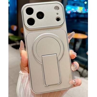 Ốp lưng điện thoại cao cấp mờ, có nam châm, tích hợp giá đỡ, tương thích với iPhone 17 Pro Max, 17 Pro, 16 Pro Max, 16 Pro, 15 Pro Max, 14 Pro, 14, 13, 12 Pro Max, chống sốc và bảo vệ ống kính.