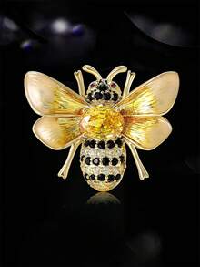 Luxury Copper Zirconia Bee Brooches For Women Unisex Insect Pins Banquet Jewelry Clothing Accessories/Friends Gathering Badges New Gifts - Copper Honeybee (8532) - View 2
