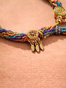 Adjustable Handmade Multi-Color Braided Rope Bracelet, Retro Bohemian Style, Comfortable For Daily Wear - Braided Bracelet - View 4