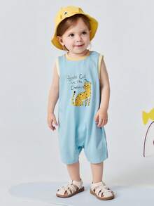 mini bala Kids Baby Romper, Soft Breathable Sweat-Wicking Quick-Dry 2026 Summer - 天空藍 - 查看 1