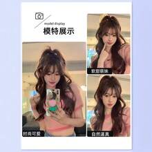 Synthetic Woven Wigs - Cool Brown Color + Hairnet - View 7