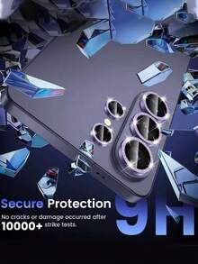 Alloy Sparkling Rhinestone 1 Set Galaxy S25 Ultra/Galaxy Fold 7 Camera Lens Protector, Single Lens Protector, Ultra-Thin Tempered Glass With Aluminum Alloy Frame, Compatible With Galaxy S25 Ultra Phone Case Mother's Day Gift - Purple - View 6