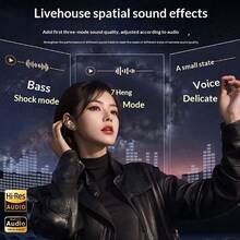 ASUS MS Bluetooth Earphones Spatial Surround Sound Noise Reduction Sports Earbuds Low Latency Gaming Earpod Long Standby with Digital Display Battery Level Original ASUS Adol MS Bluetooth Wireless Headphone - 查看 4