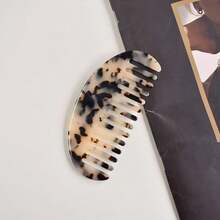Acetate Geometric Hair Comb, Minimalist Retro Cute Elegant Semi-Circle Hair Brush, Korean Style - Multicolor - View 16