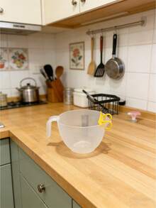 1 pieza/2 piezas Taza de medir con escala en ml, taza multifuncional, bol de mezcla para el hogar, apto para hornear y cocinar, herramienta de cocina esencial, suministros de cocina, accesorios de cocina - Multicolor - Ver 10
