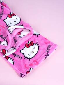 SANRIO 2件套三丽鸥授权法兰绒睡衣，可爱Hello Kitty女士休闲家居裤，粉色卡通KT印花，时尚秋季睡衣 - 彩色 - 查看 5