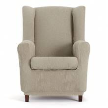 Kiva Universal And Versatile Wingback Chair Cover, Various Colors Available – Easy-To-Fit Protective Chair Cover For Backrest, Seat And Arms - 特洛伊貂 - 查看 3